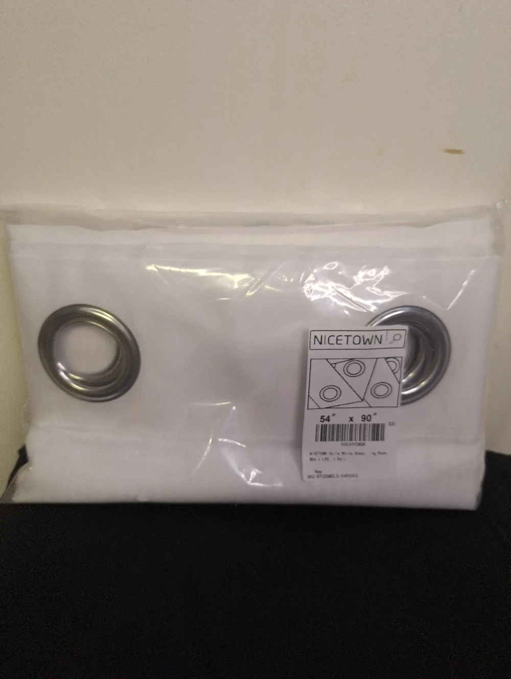 Sheer White Grommet Curtain Panel - Home Accents 54